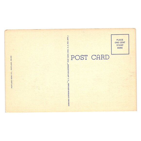 Vintage City Hall Portland Maine Linen Postcard 102 Unused 4A-H2177 Government - Picture 2 of 2